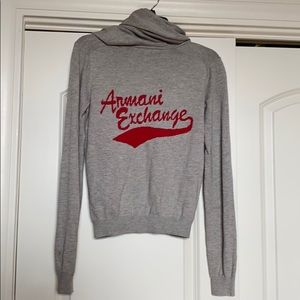 Armani exchange knit soft hoodie Sz S